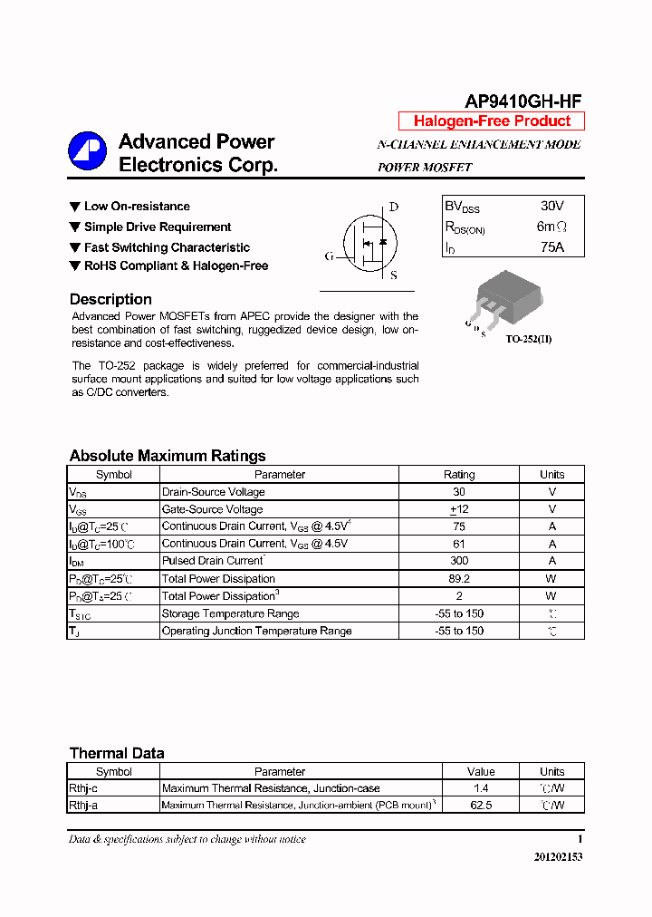 AP9410GH-HF_6346724.PDF Datasheet