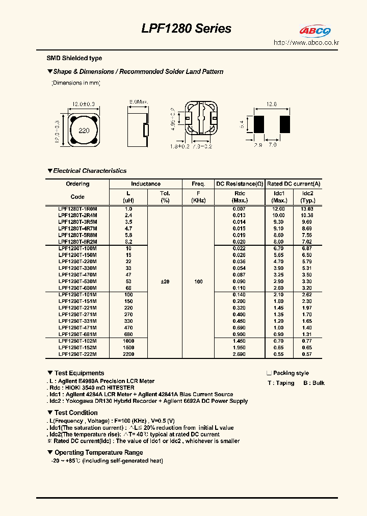 LPF1280T-5R8M_6353472.PDF Datasheet