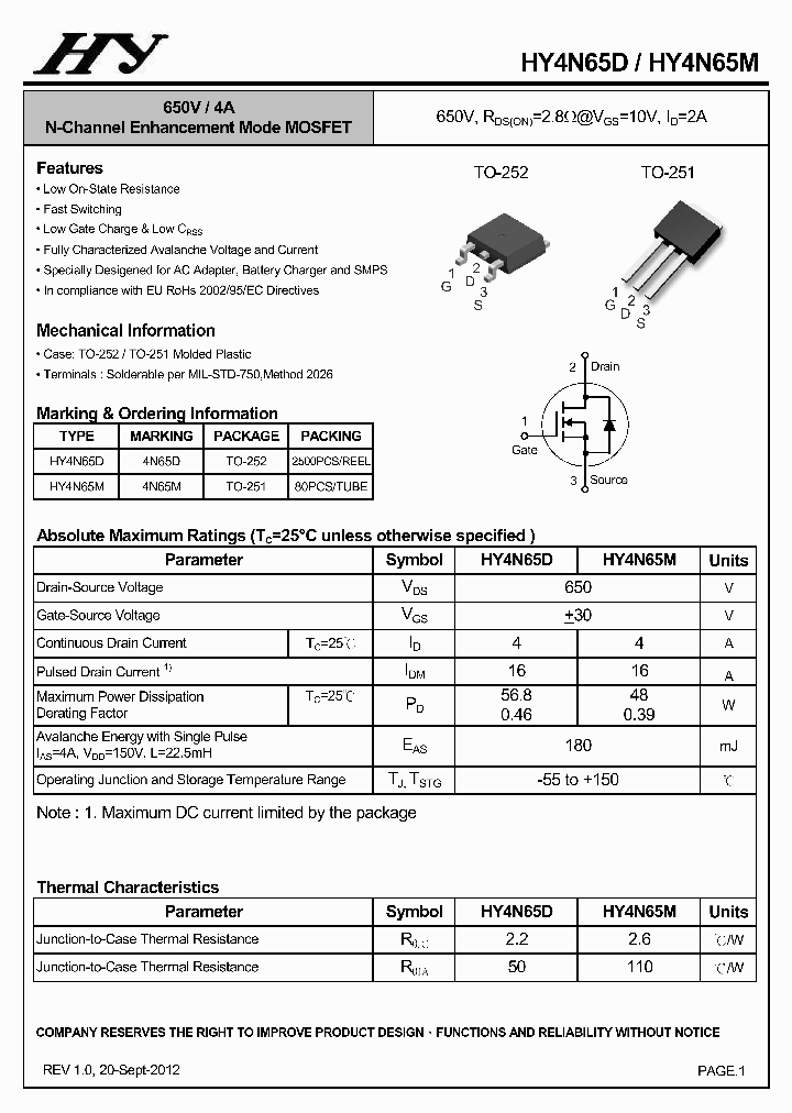 HY4N65D_6364539.PDF Datasheet