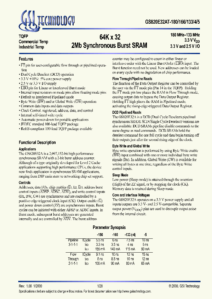 GS820E32AGT-133_6372805.PDF Datasheet