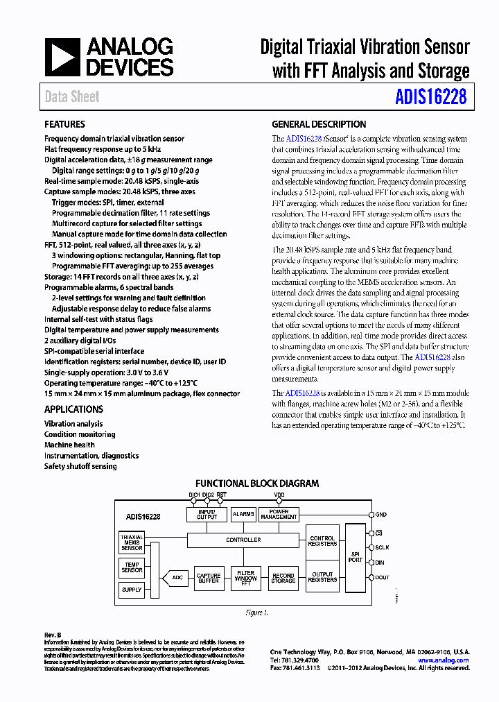 ADIS16228PCBZ_6416918.PDF Datasheet