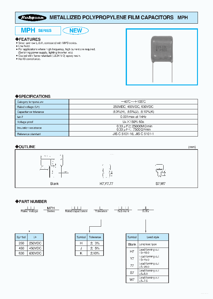 250MPH104_6467171.PDF Datasheet