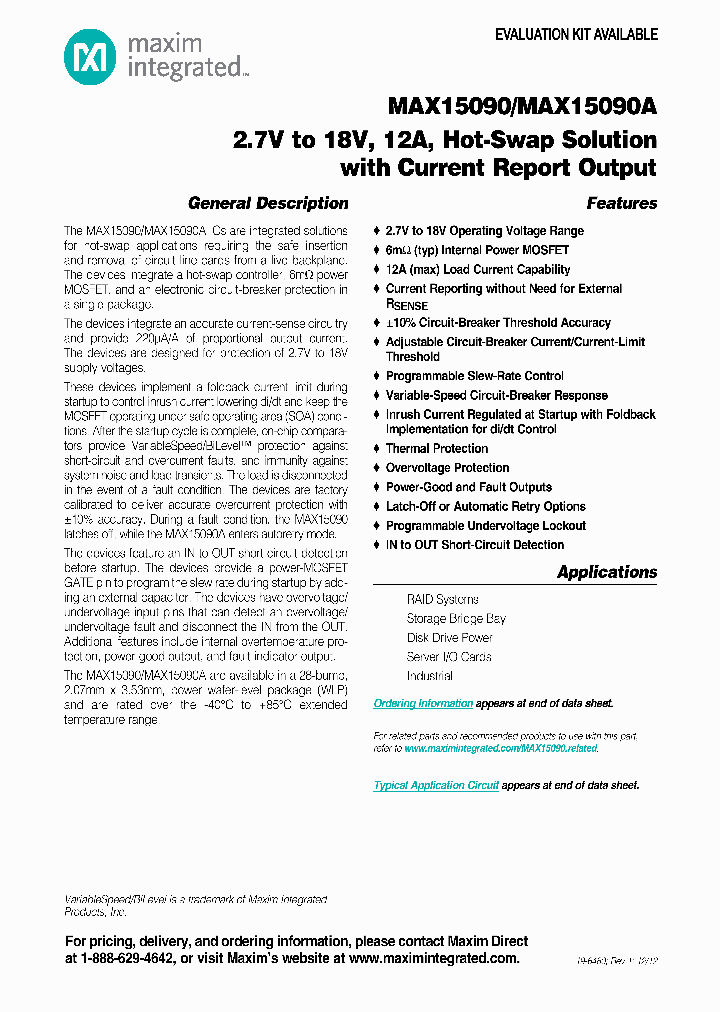 MAX15090AEWI_6486260.PDF Datasheet