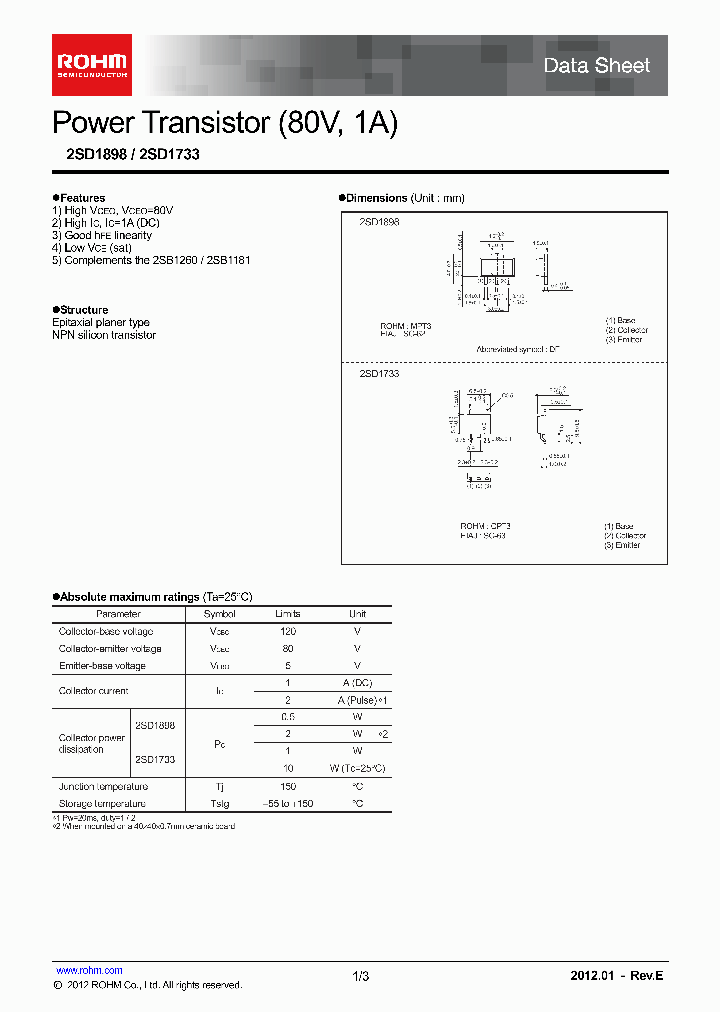 2SD1733TLQ_6512978.PDF Datasheet