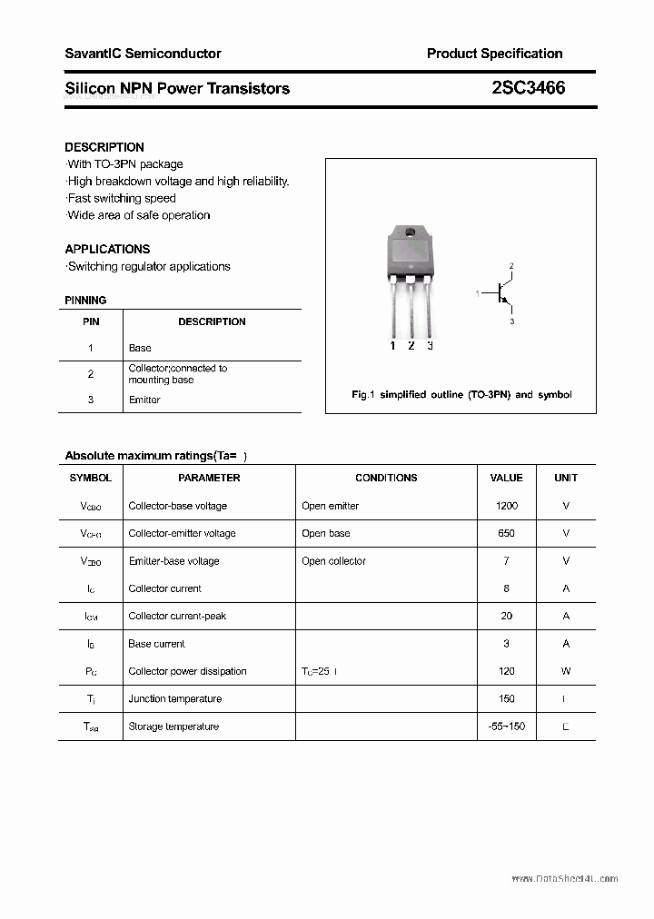 2SC3466_6524655.PDF Datasheet