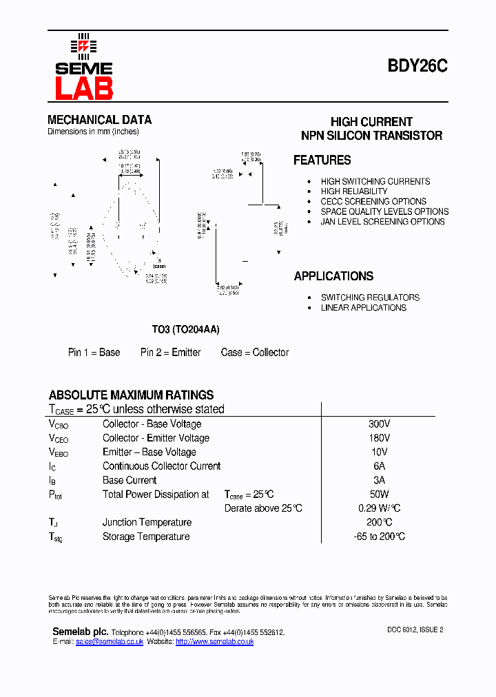 BDY26C07_6525732.PDF Datasheet