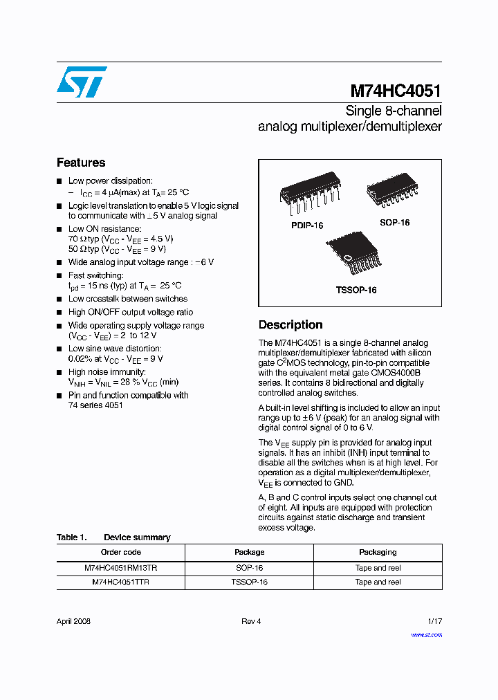 M74HC405108_6528901.PDF Datasheet