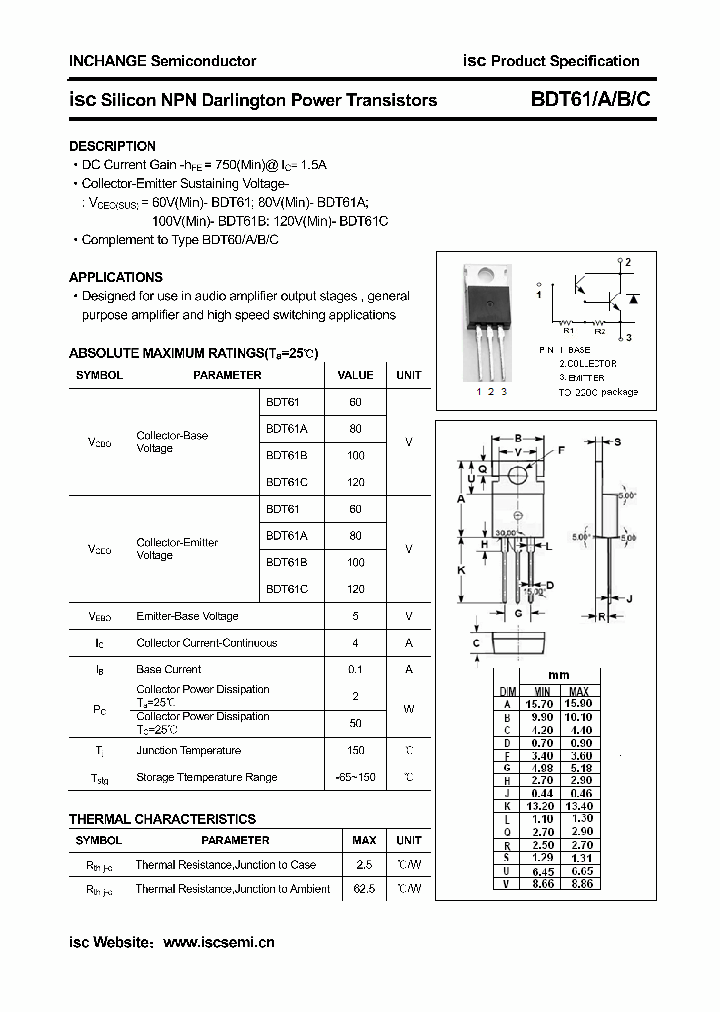 BDT61C_6549281.PDF Datasheet