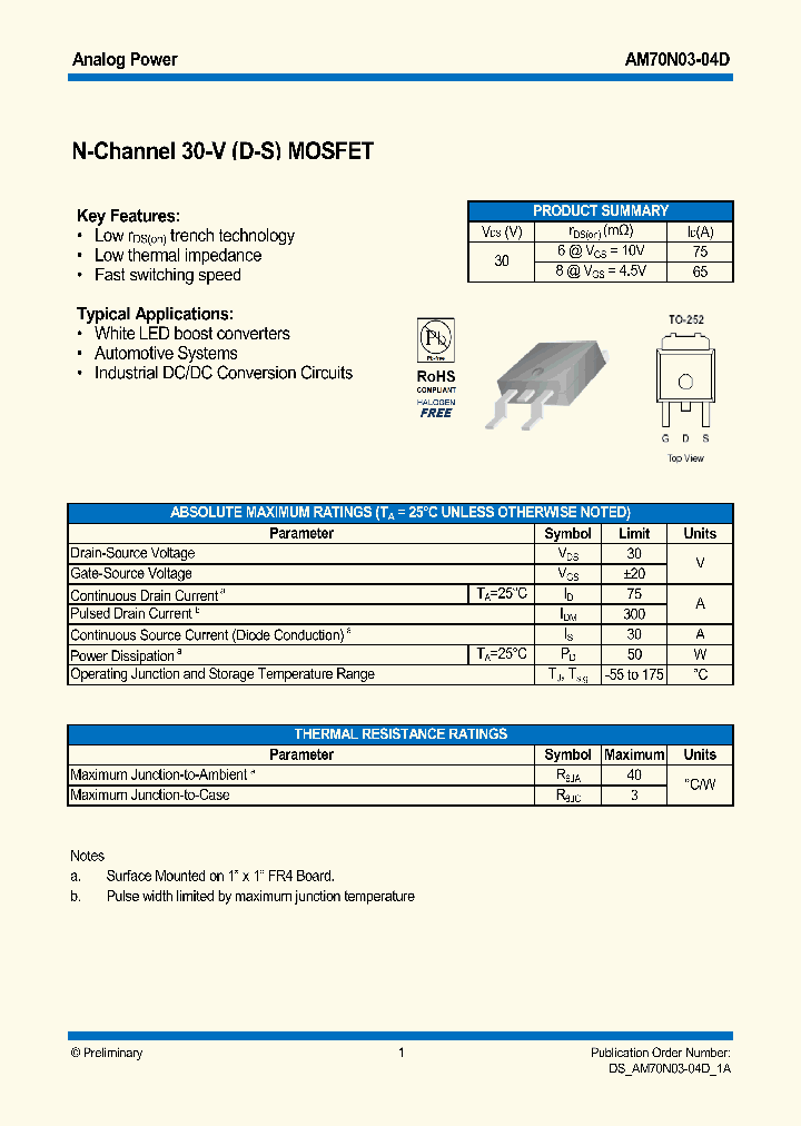 AM70N03-04D_6583602.PDF Datasheet