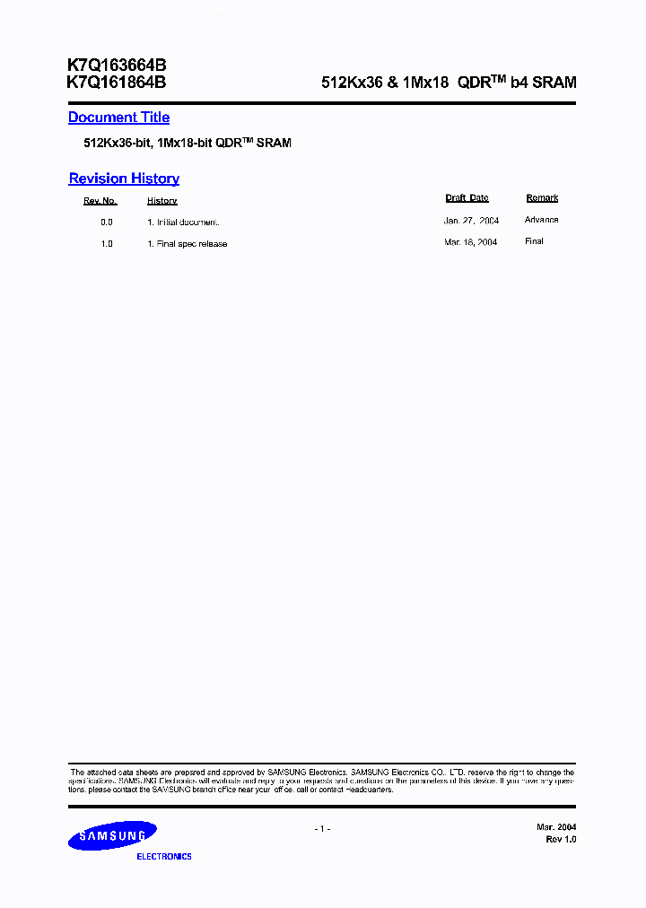 K7Q161864B_6608928.PDF Datasheet