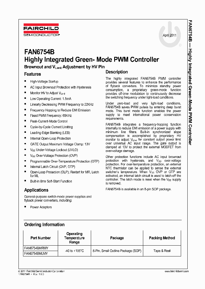 FAN6754BMLMY_6610721.PDF Datasheet