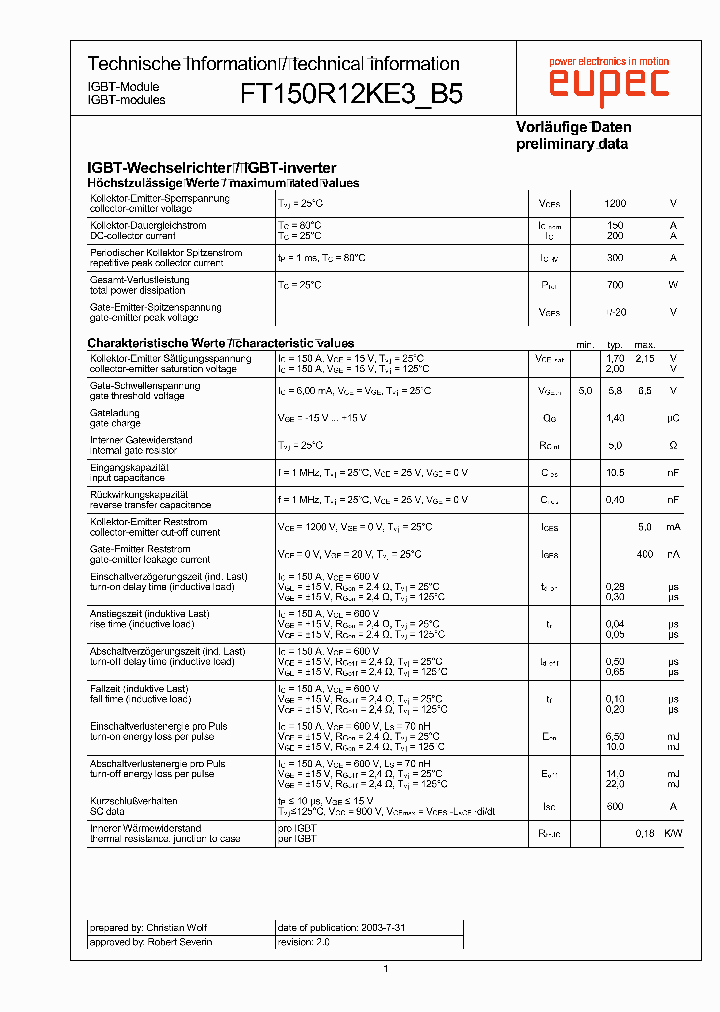 INFINEONTECHNOLOGIESAG-FT150R12KE3B5_6633723.PDF Datasheet