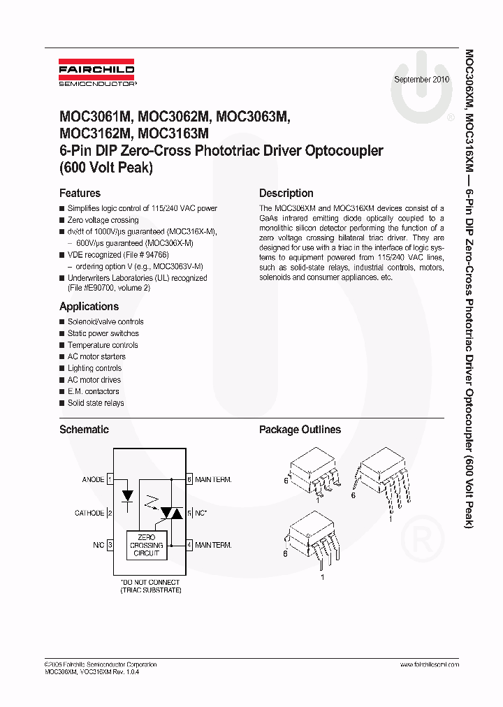 MOC3063V-M_6638913.PDF Datasheet