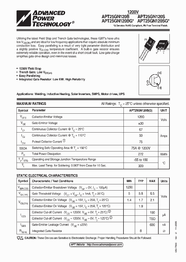 APT25GN120SG_6658921.PDF Datasheet