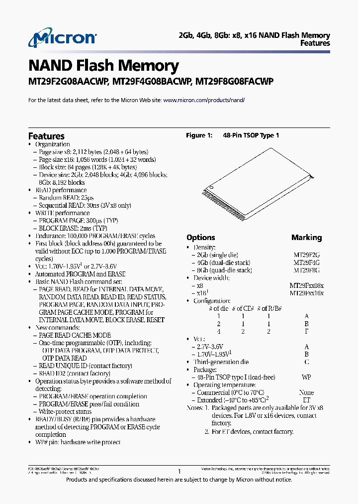 MT29F8G08AACWPETESC_6669165.PDF Datasheet