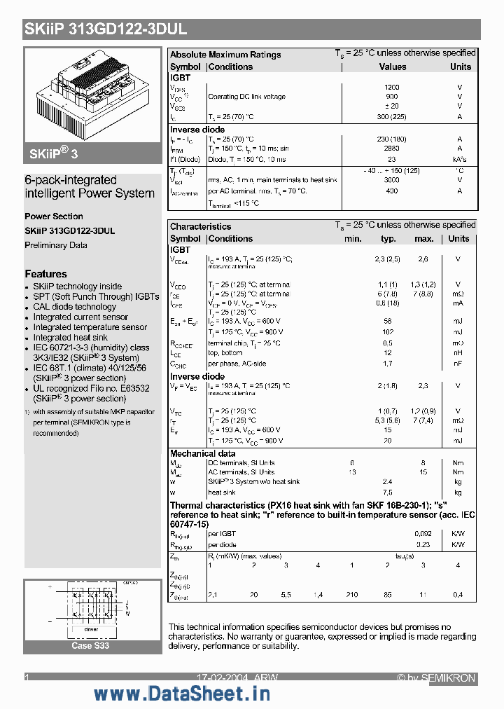 SKIIP313GD122-3DUL_6859738.PDF Datasheet