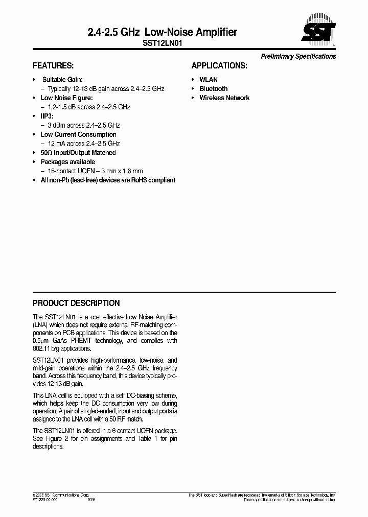 SST12LN01_6703410.PDF Datasheet