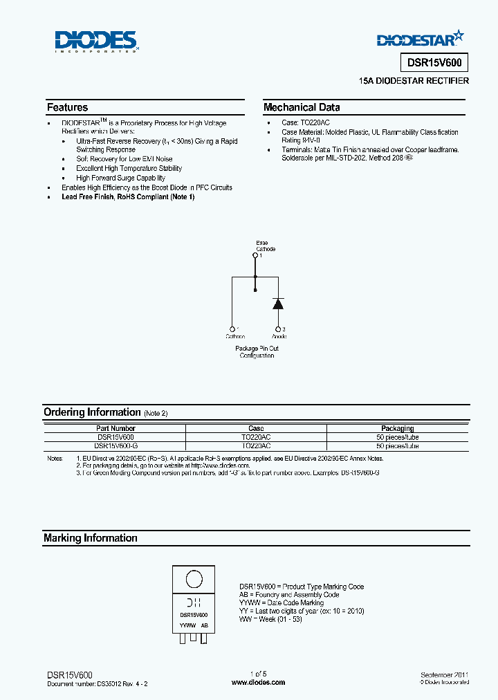 DSR15V600-G_6932350.PDF Datasheet