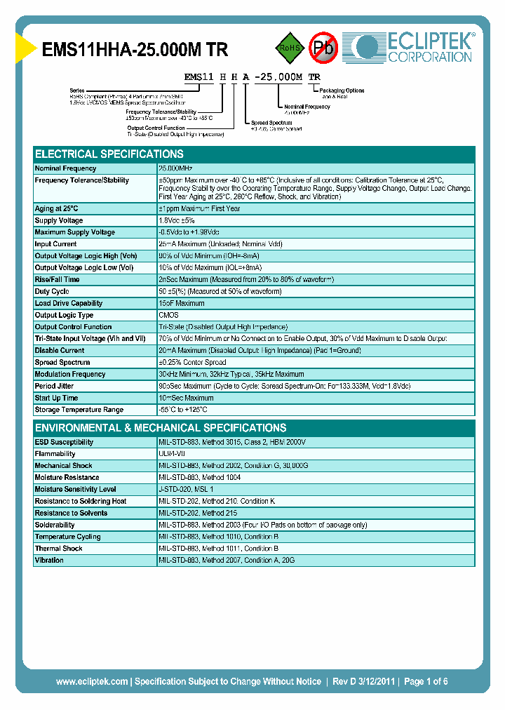 EMS11HHA-25000MTR_6711500.PDF Datasheet