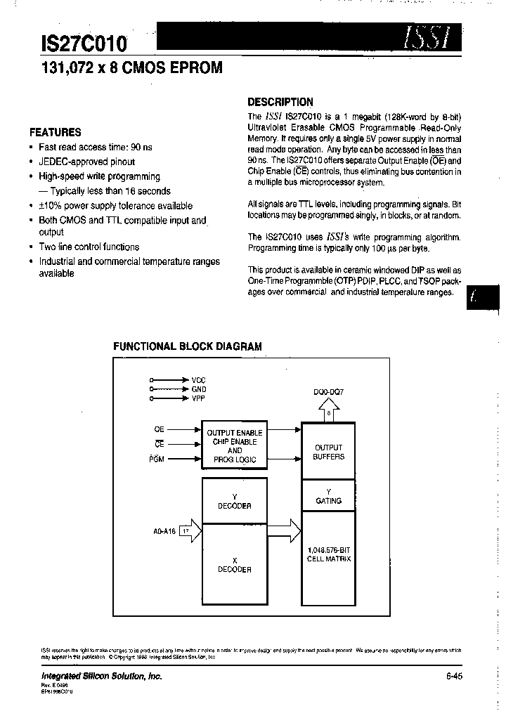 IS27C010-12CWI_6713402.PDF Datasheet