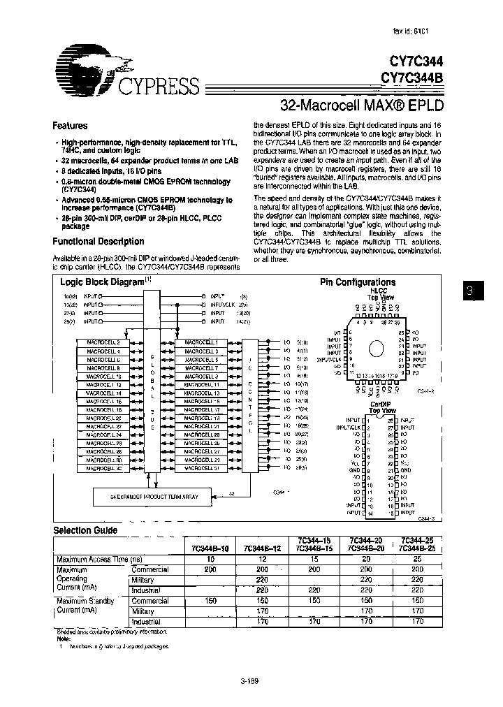 CY7C344B-10HC_6720071.PDF Datasheet