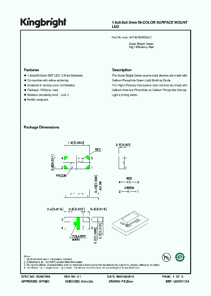 APHB1608SGEC_6724142.PDF Datasheet