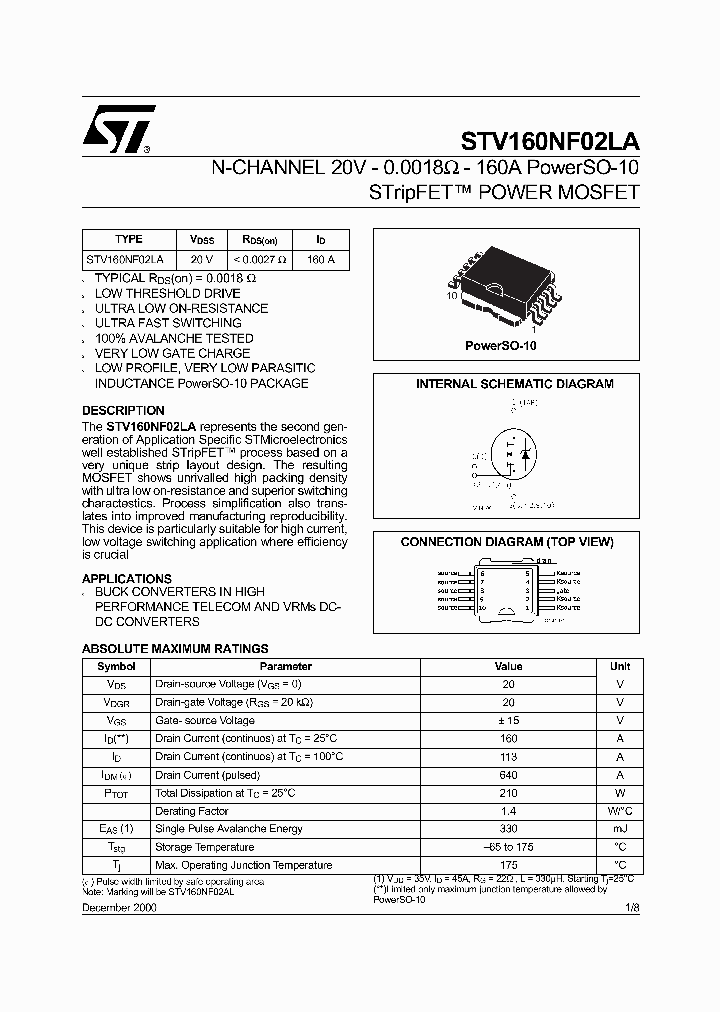 STV160NF02LAT4_6735854.PDF Datasheet