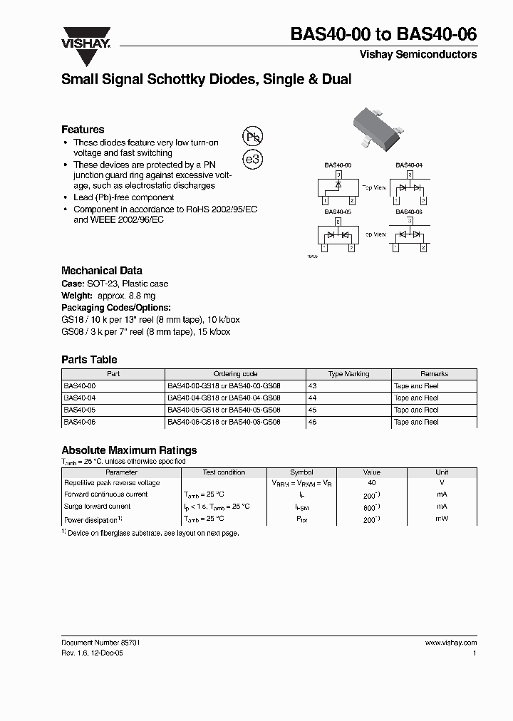 BAS40-00-GS18_6735889.PDF Datasheet