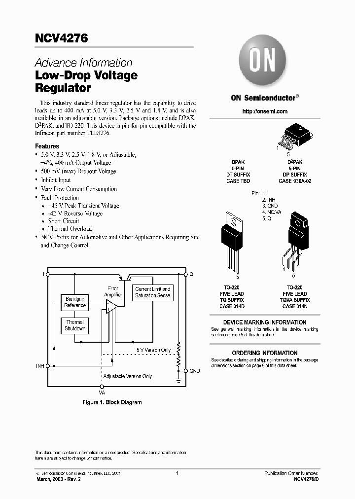 NCV4276DP25_6758310.PDF Datasheet