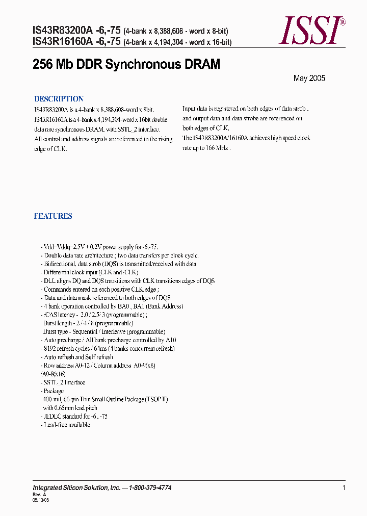 IS43R16160A-75T_6756456.PDF Datasheet