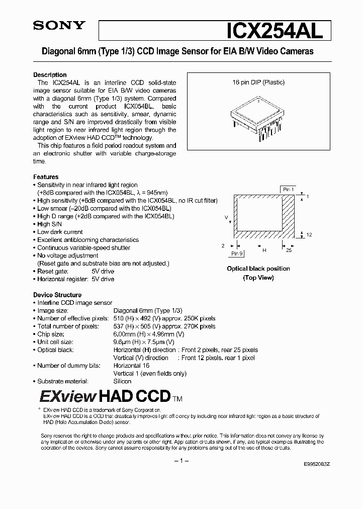 ICX254AL_6763488.PDF Datasheet