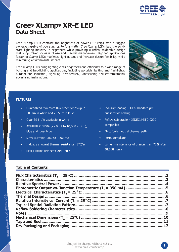 CREEINC-XREBLU-L1-0000-00H01_6775514.PDF Datasheet