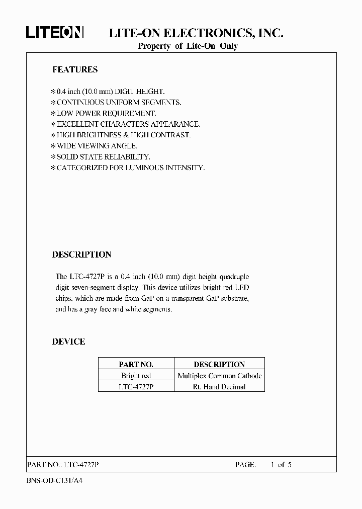 LTC-4727P_6773740.PDF Datasheet