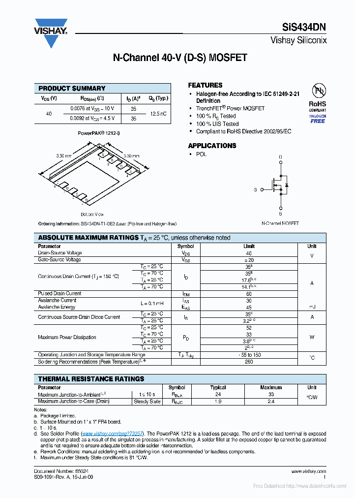 SIS434DN_6945548.PDF Datasheet