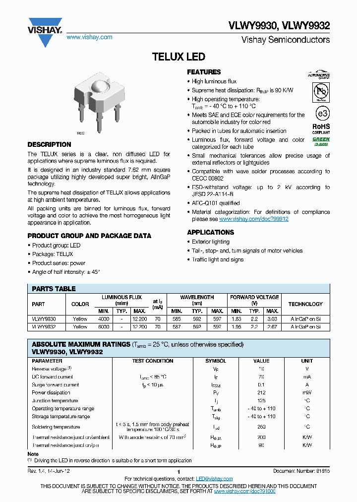 VLWY9930_6946929.PDF Datasheet