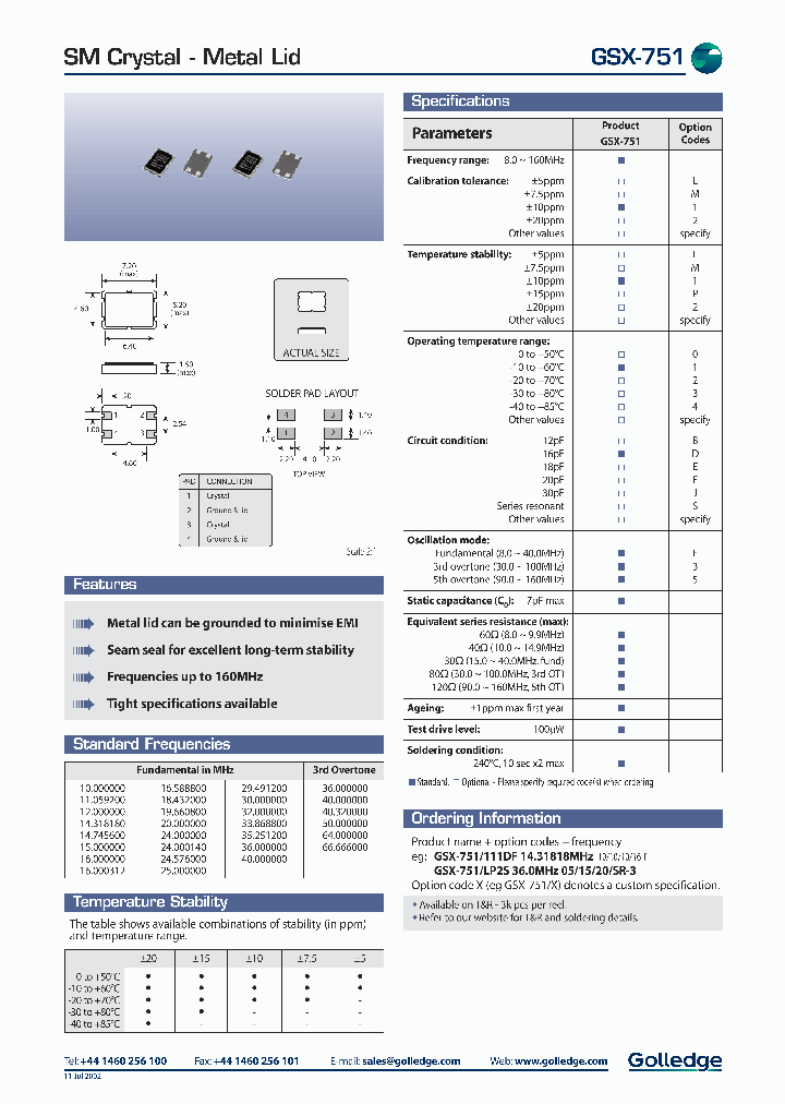 GOLLEDGEELECTRONICSLTD-GSX-751L21S5FREQ_6831528.PDF Datasheet