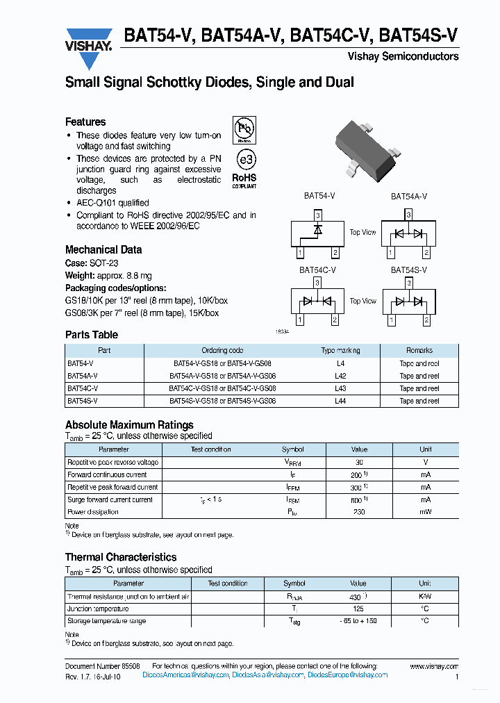 BAT54S-V_6951272.PDF Datasheet