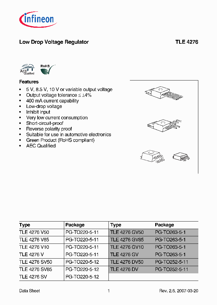 TLE4276GV_6866342.PDF Datasheet