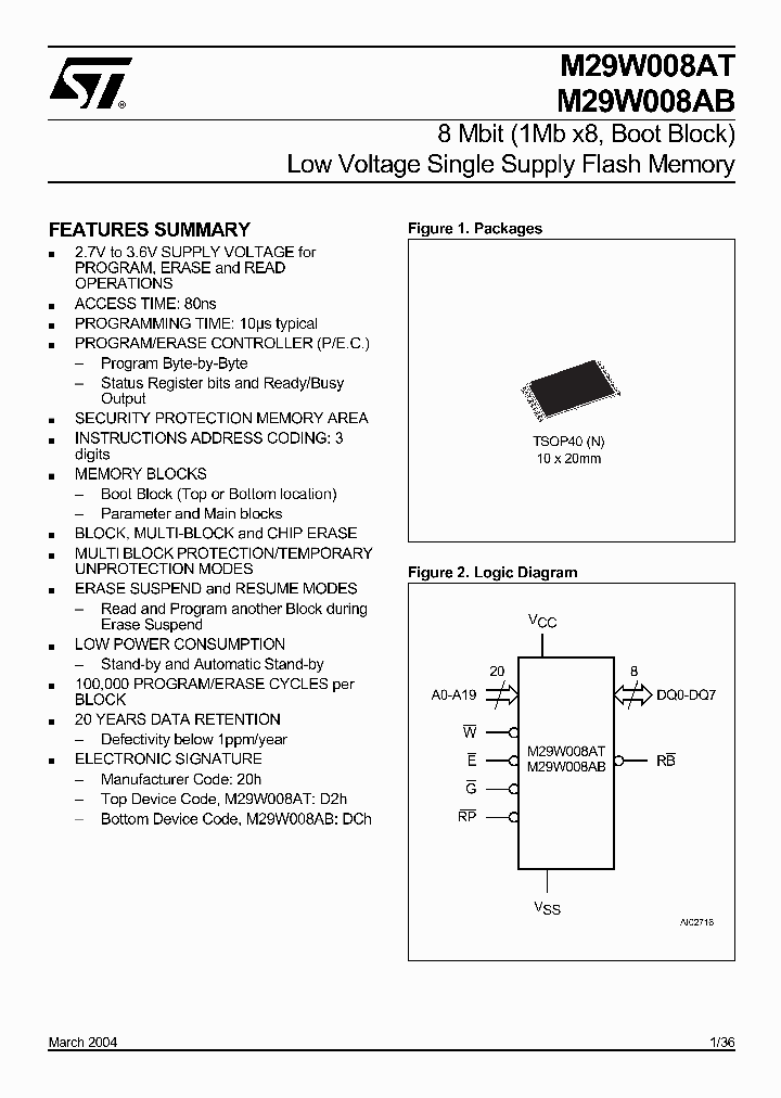 M29W008AT80N1TR_6868561.PDF Datasheet