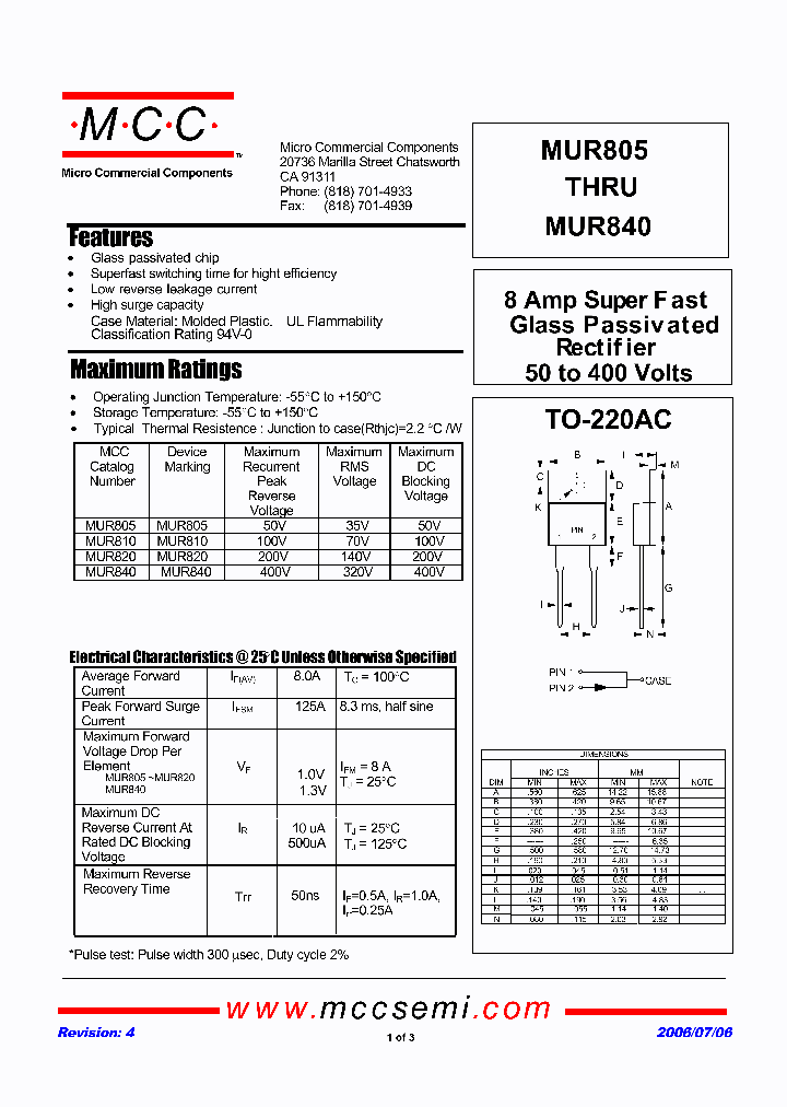 MUR840-BP_6879361.PDF Datasheet