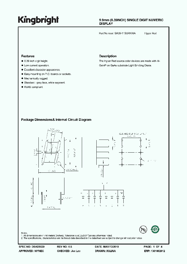 SA39-11SURKWA_6888439.PDF Datasheet