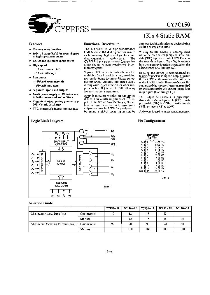 CY7C150-12SCR_6888752.PDF Datasheet