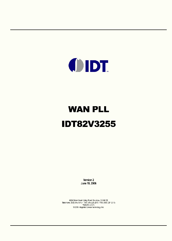 IDT82V3255TFG_6902738.PDF Datasheet