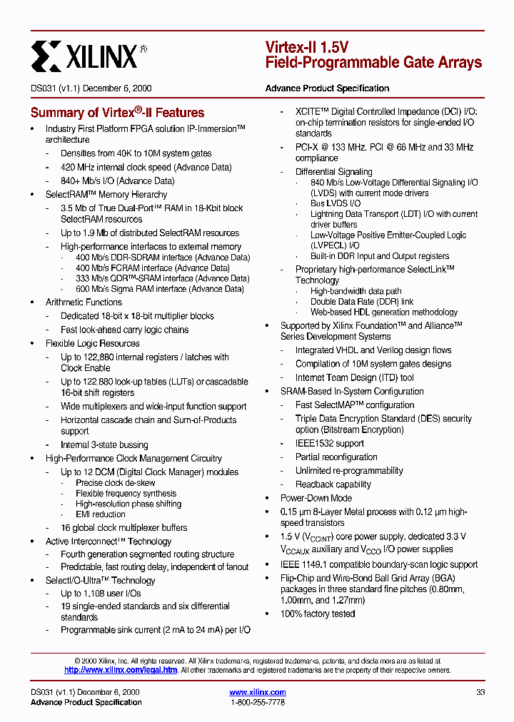 XC2V3000-6FF1517C_6919621.PDF Datasheet