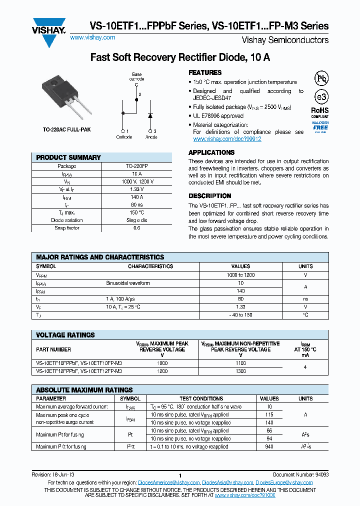 15ETL06FPPBF_6918716.PDF Datasheet