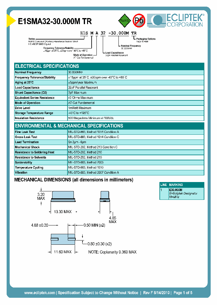 E1SMA32-30000MTR_6942746.PDF Datasheet