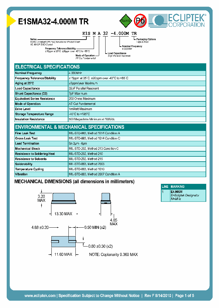 E1SMA32-4000MTR_6942747.PDF Datasheet