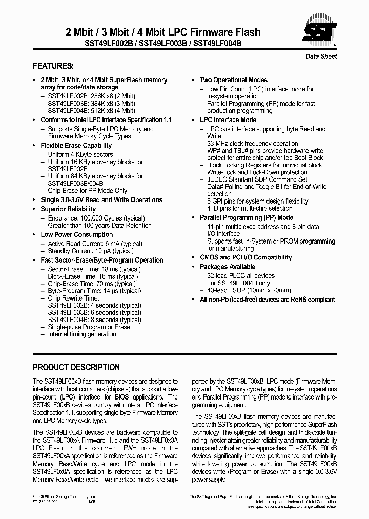 SST49LF002B-33-4C-NHE_6957346.PDF Datasheet