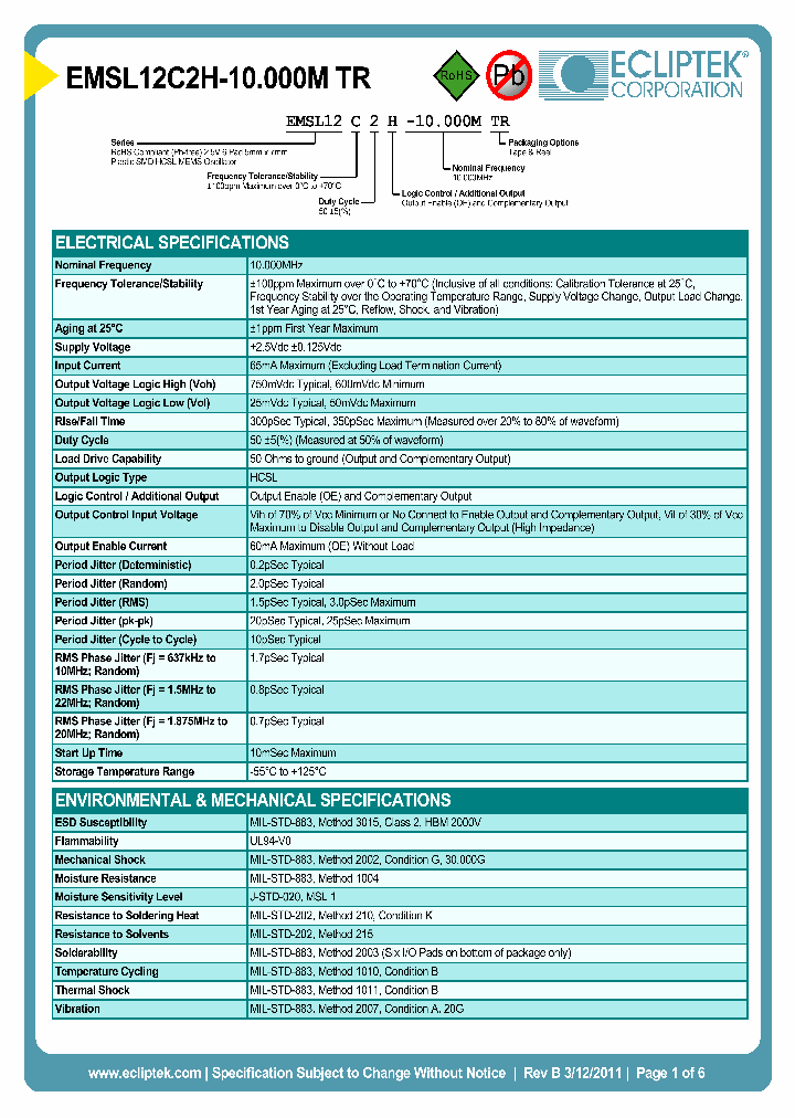EMSL12C2H-10000MTR_6970542.PDF Datasheet
