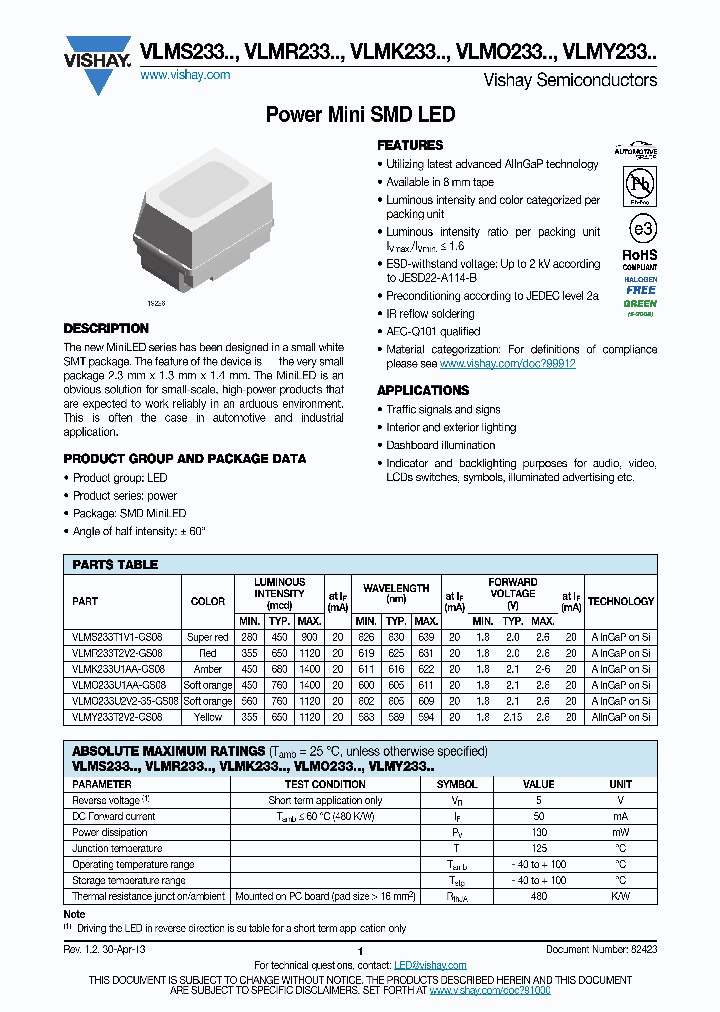 VLMO233U1AA-GS08_6975370.PDF Datasheet